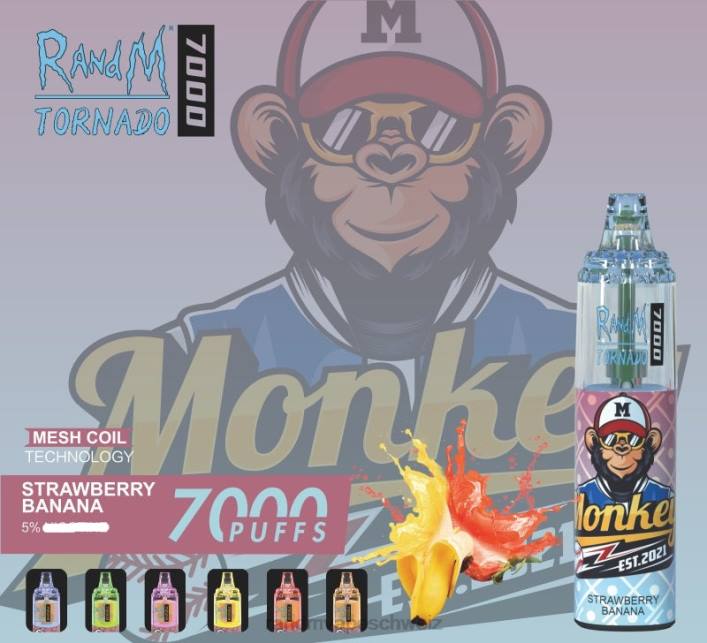 RandM Tornado Schweiz | RandM Tornado 00P2173 7000 Airflow Control Vape-Gerät 1St Traubeneis